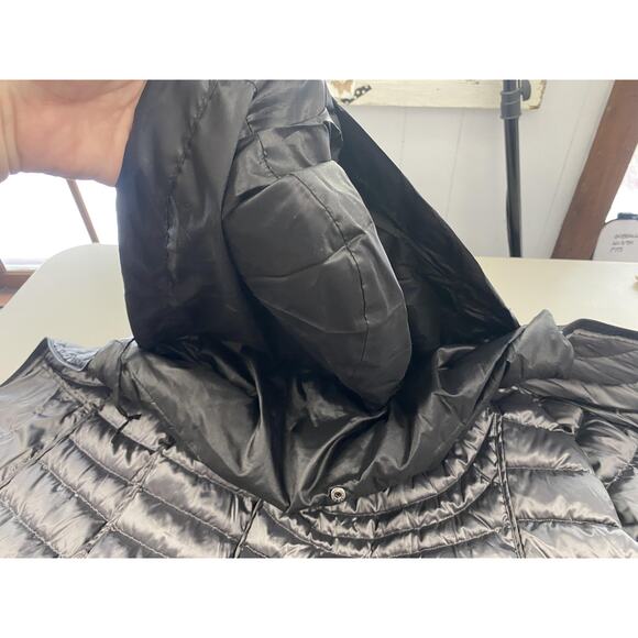 ANA Packable Premium Down Jacket Womens 1X Black Puffer Hide Away Hood Hooded - Picture 7 of 14